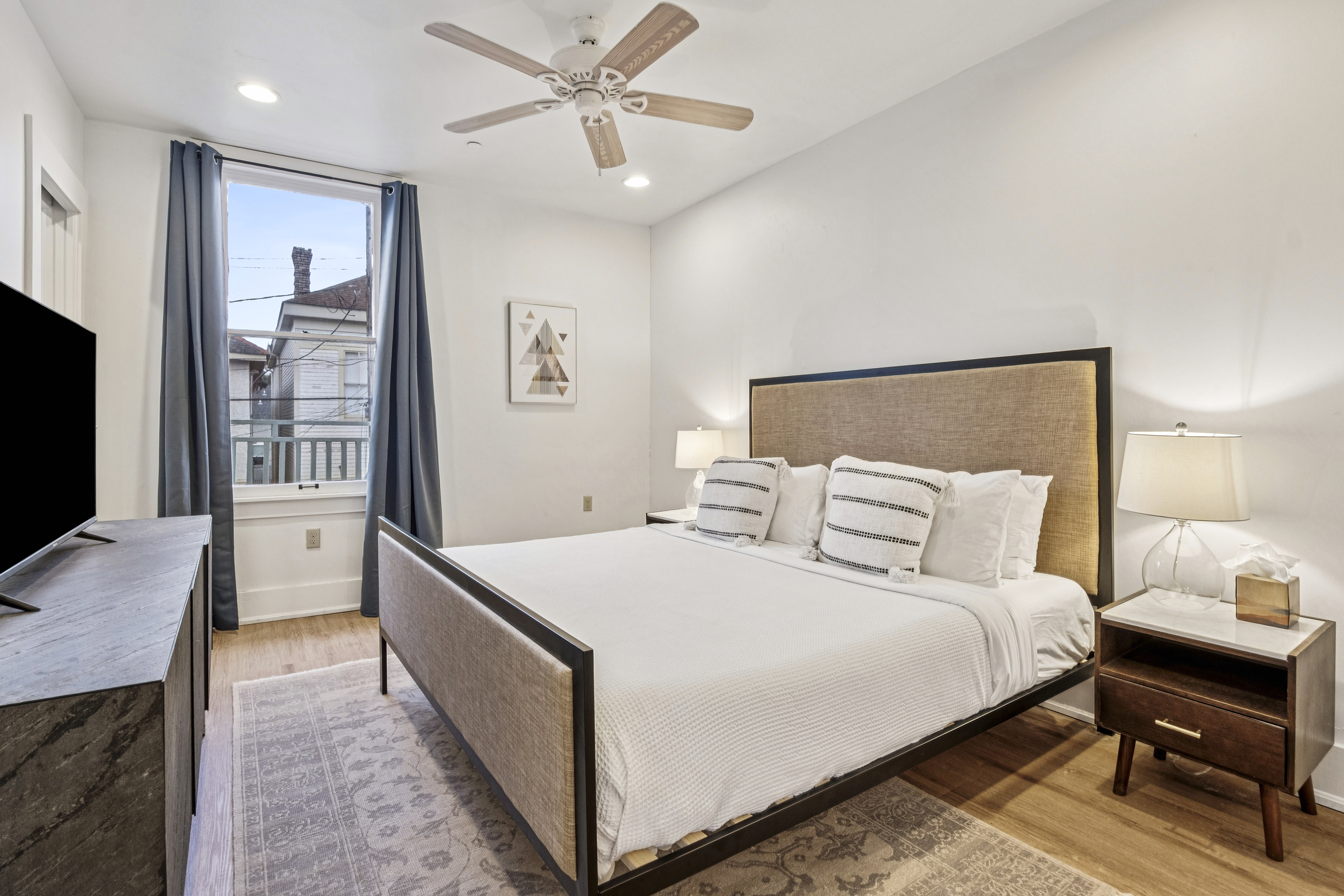 Unit 202 kitchen with stainless appliances and dishwasher