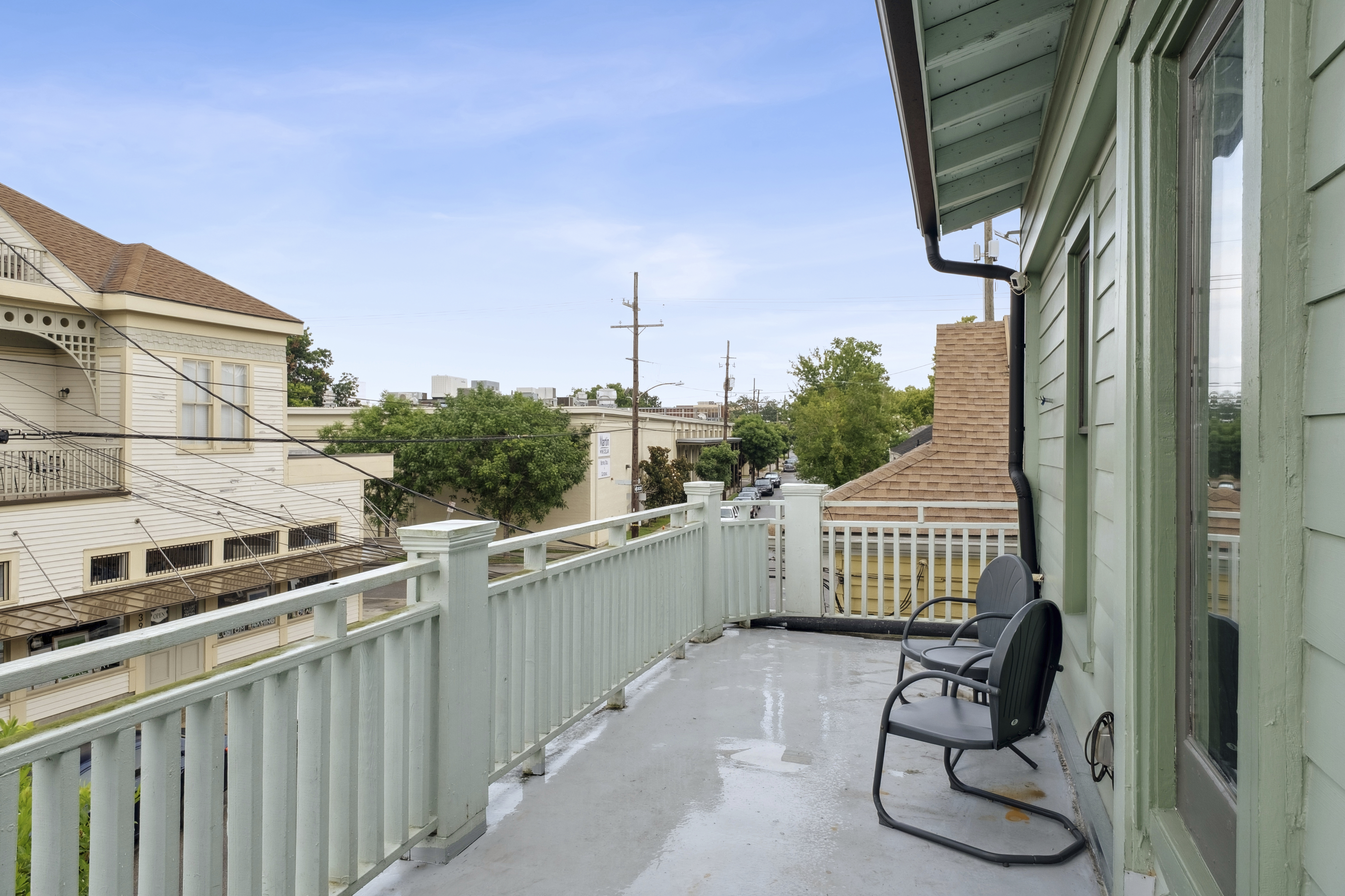 Unit 202 oversized balcony with seating